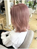 グレージュカラー/ボブウルフ/ココアベージュ/ブリーチ
