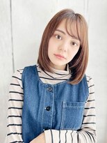 ヘアメイク ナル(hair make nalu)&nbsp;透けバングのナチュラルボブスタイル