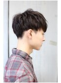 ソフトツーブロック刈り上げナチュラルマッシュ