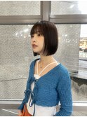 ◎切りっぱなしボブ縮毛矯正ミニボブストレートパーマ