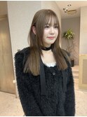 くすみベージュ×姫カットレイヤー×韓国風巻き【ayana】