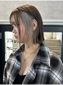 インナーカラー 似合わせ切りっぱなし