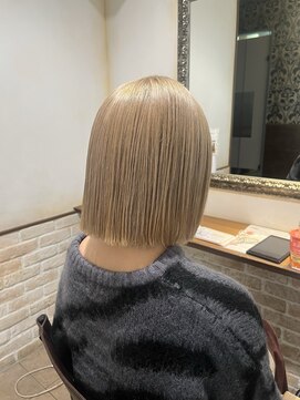 ネオリーブカップ 町田店(Neolive capu) ハイトーンボブ☆ミルクティー/ブリーチダブルカラー