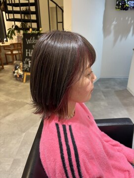 インナーカラーピンク