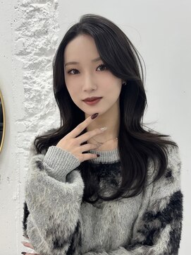 シーン(scene) ダークグレージュ×レイヤー×くびれ巻き×髪質改善カラー