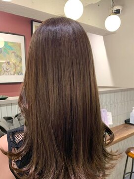 ニノット 武蔵小杉(○nino.) 着物ヘア/ダークアッシュ/ミディアムレイヤーカット/武蔵小杉