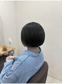 艶髪矯正(縮毛矯正/ストレート)×自然なショートボブ