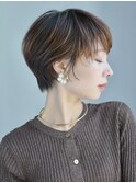 丸みショート・ボブ/丸顔/前髪あり/絶壁解消/３0代/４0代/５0代
