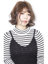 アッシュ 池袋店(Ash)&nbsp;外ハネウェーブの無造作小顔ボブ（Ash池袋店）　　＃池袋駅