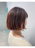 bob［オレンジカラー・グラデーションカラー・ローライト］