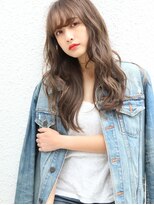 グレージュ/デジタルパーマ/小顔ロング/レイヤー/ミックス/高柳