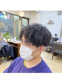 センターパート×ツイストスパイラル