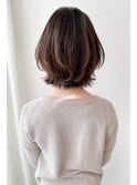 外ハネボブ　縮毛矯正　大人可愛い　くびれヘア