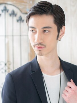 トニーアンドガイメン ホテル京阪仙台店(TONI&GUY MEN) ジェントルなサイドバング暗髪七三分けバーバーカットe仙台