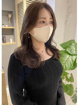 コフィー バイ メルト 吉祥寺(cofy by melt) 【松本咲花】ブリーチなしオリーブベージュ/韓国顔まわりカット