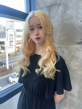 ガルボ ヘアー(garbo hair) プルエクステ ケアブリーチ ブロンド 抜きっぱなしブロンド