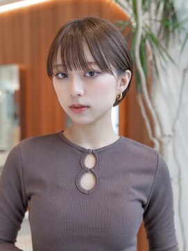 メゾンバイハバナ(maison by HAVANA) 20代30代大人かわいい前髪パーマ黒髪アッシュ小顔ショート