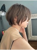 美シルエット×白髪ぼかし×上質大人ショートボブ【村上穂高】