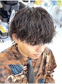 波巻きスパイラルパーマ波巻きパーマメンズマッシュパーマ横浜
