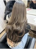 エアリーロング美髪切りっぱなしボブピンクブラウンNexus心斎橋