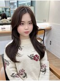 韓国前髪顔周り×美髪レイヤー[横浜/縮毛矯正/前髪縮毛矯正]