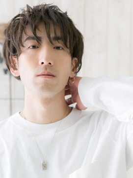 トニーアンドガイ メン 与野駅前店(TONI&GUY MEN) 前髪パーマで優し気ナチュラル束感ウェットスタイルi与野