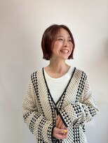 ヘアサロン セロ(Hair Salon SERO)&nbsp;【セロ姫路】切っぱなしボブ_レッドブラウンカラー