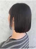 小顔丸みボブ×黒髪