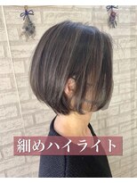 ラフ(Laf.)&nbsp;【Laf,】白髪ぼかしハイライト+ショートボブ