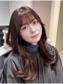 (縮毛矯正/髪質改善/ロングヘア/前髪/韓国レイヤー/小顔)