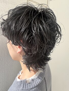 ミクマル(micmal) 無造作マッシュメンズショート☆ツーブロックアッシュブラウン