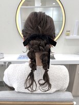 ルーム 郡山店(ROOM)&nbsp;結婚式やパーティーに♪ツイン編み下ろしアレンジ◎