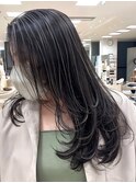 ハイライトカラーグレージュデザインカラーバレイヤージュ銀座