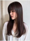 [元住吉駅/髪質改善/縮毛矯正/黒髪/小顔/ココアベージュ]