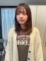 リベルノ(liberuno)&nbsp;韓国ヘア/顔周りレイヤー/ミディアムレイヤー/おくれ毛/新潟万代