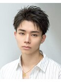 短髪ツーブロックスパイキーアップバングショート