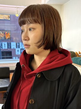 マカロニコースト(macaroni coast) 前髪あり 顔周りレイヤーボブ  ニュアンスレイヤーボブ