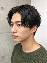 ノエルヘアー(Noel hair)&nbsp;韓国マッシュセンターパートダウンパーマニュアンスパーマウルフ