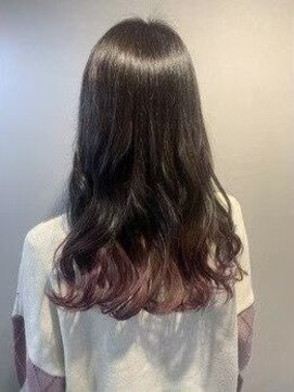 エイム ヘア リアム 調布店(eim hair liam) 裾カラー/グラデーションカラー/カシスレッド/ウェーブロング
