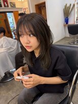 ツネ ヘアアンドヘッドスパ(TsuNE hair&head spa)&nbsp;ミディアムレイヤー　ウルフカット　グレージュカラー