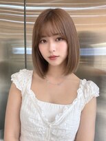 シー バイ ロンド 新宿(Sea by Lond)&nbsp;ワンホンレイヤ ー×ダークブルー[デジタルパーマ/ボブ/韓国]