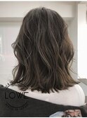 【LOWEなつみ】透明ナチュラルベージュカラー無造作ロブ