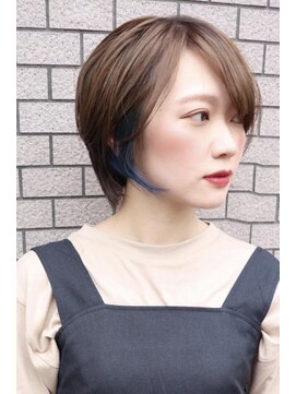 リア(Lia by KENJE) Lia&汐見悠佑　イヤリングカラー&ハンサムショート