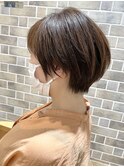 耳掛けショートスタイル☆アースカラー
