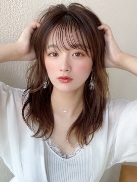 アフロート ディル(AFLOAT D'L) AFLOAT/矢田菜津紀/表参道/レイヤー/くびれセミディ/ブラウン