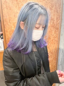 ノラジャーニー(NORA Journey) 【佐藤】ペールブルー×バイオレットの裾カラー