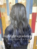 ミルプデザイン(MilP design)&nbsp;嶋村夏実★ネイビーデザイン透明感カラー