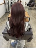 ピンク パープル レッド ブリーチなし ロング 担当阿知波