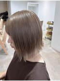 前髪/マチルダボブ/ピンクベージュ/インナーグレージュ/sena