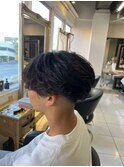 センターパート　ニュアンスパーマ　カルマパーマ